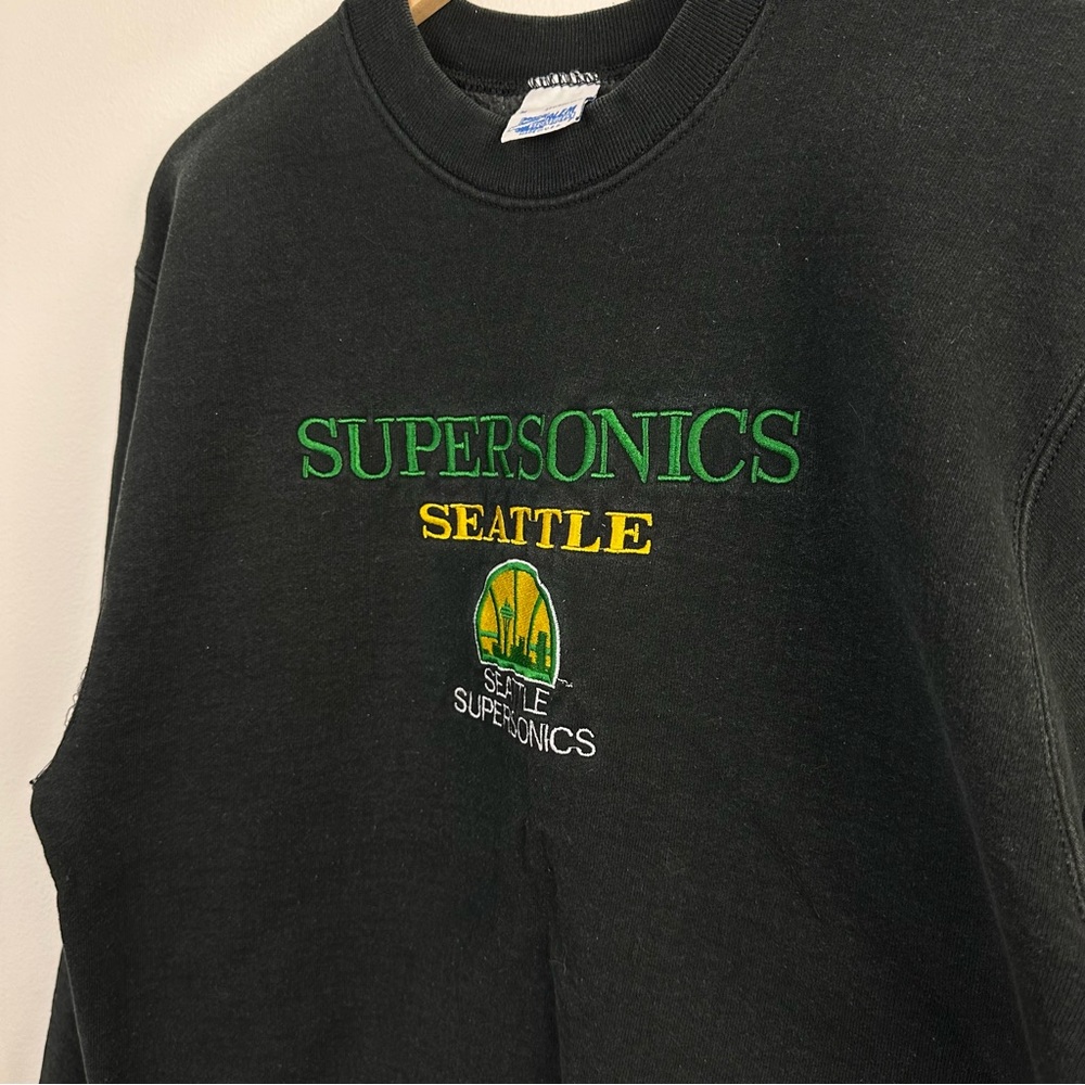 Vintage Seattle Sonics Sweatshirt Crewneck M Salem Sportswear Supersonics
